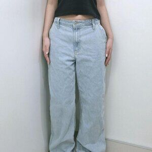 Hollister Cargo Baby Blue Wide-leg Jeans